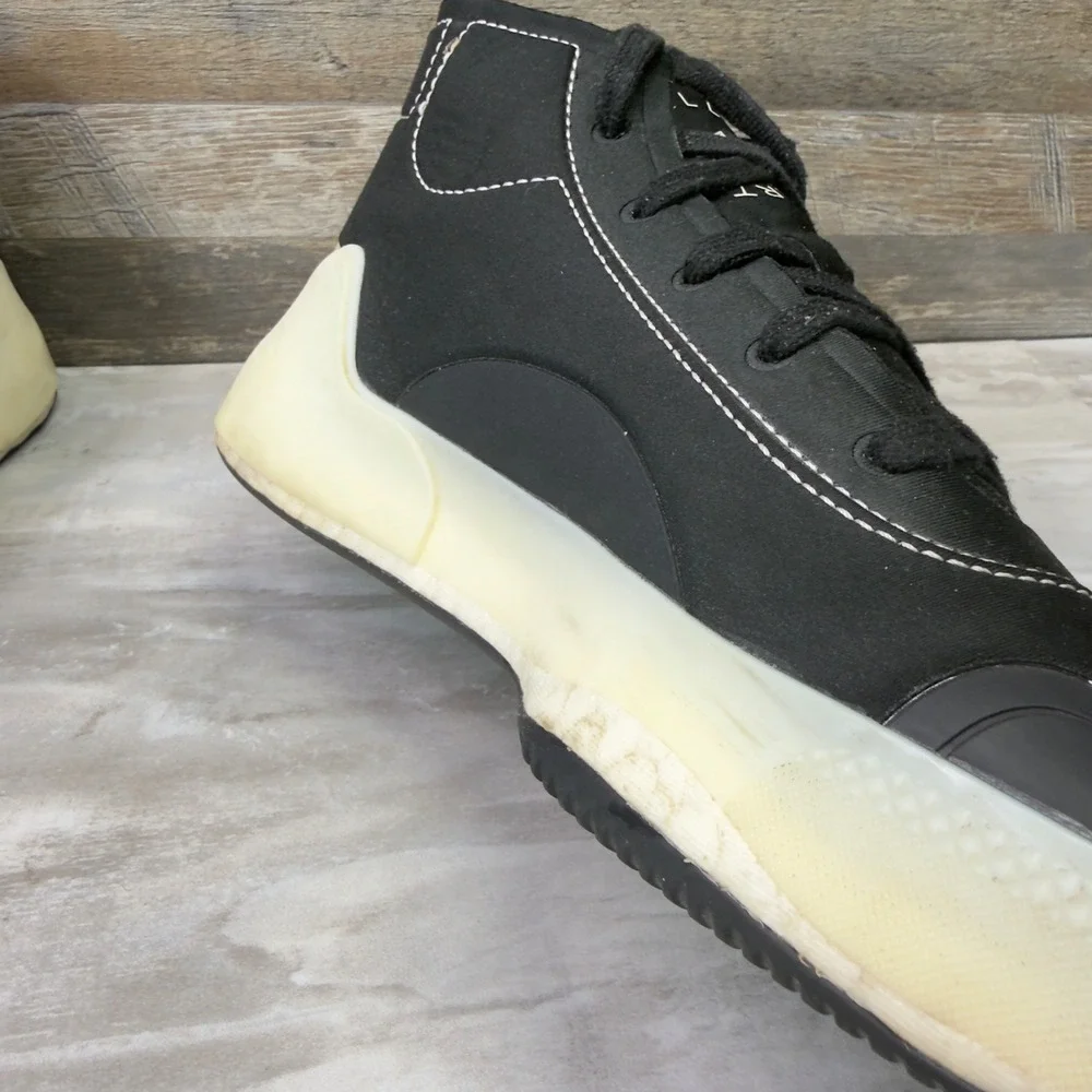 Adidas by Stella McCartney Treino Mid-Cut Sneakers Core Black FX1955 Womens 9